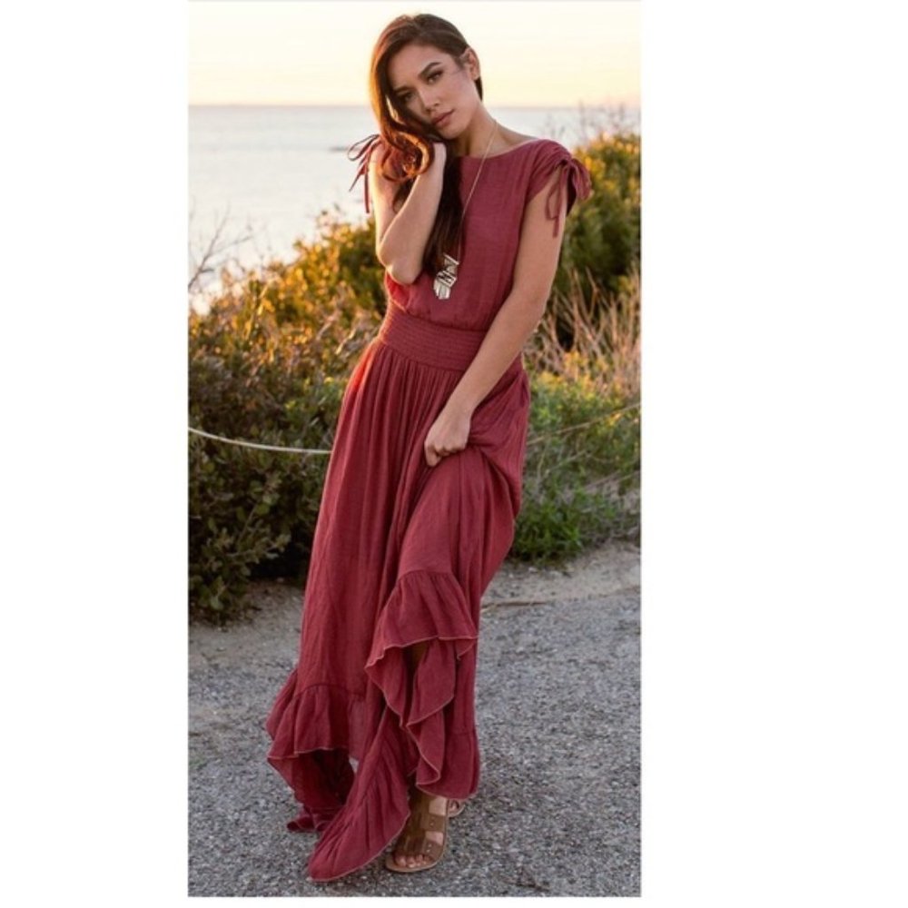 NWT Joyfolie Mia Joy Gia Maxi Dress Mesa Rose XL